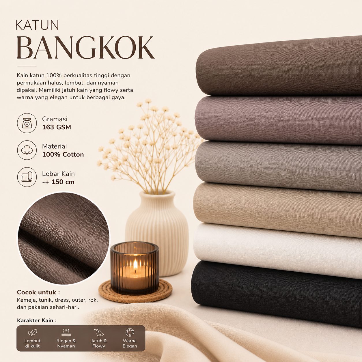 Katun Bangkok Premium Soft 163 GSM